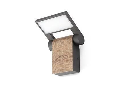 Wood LED outdoor wall light
